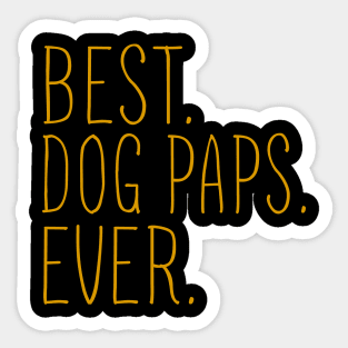 Best Dog Paps Ever Cool Sticker